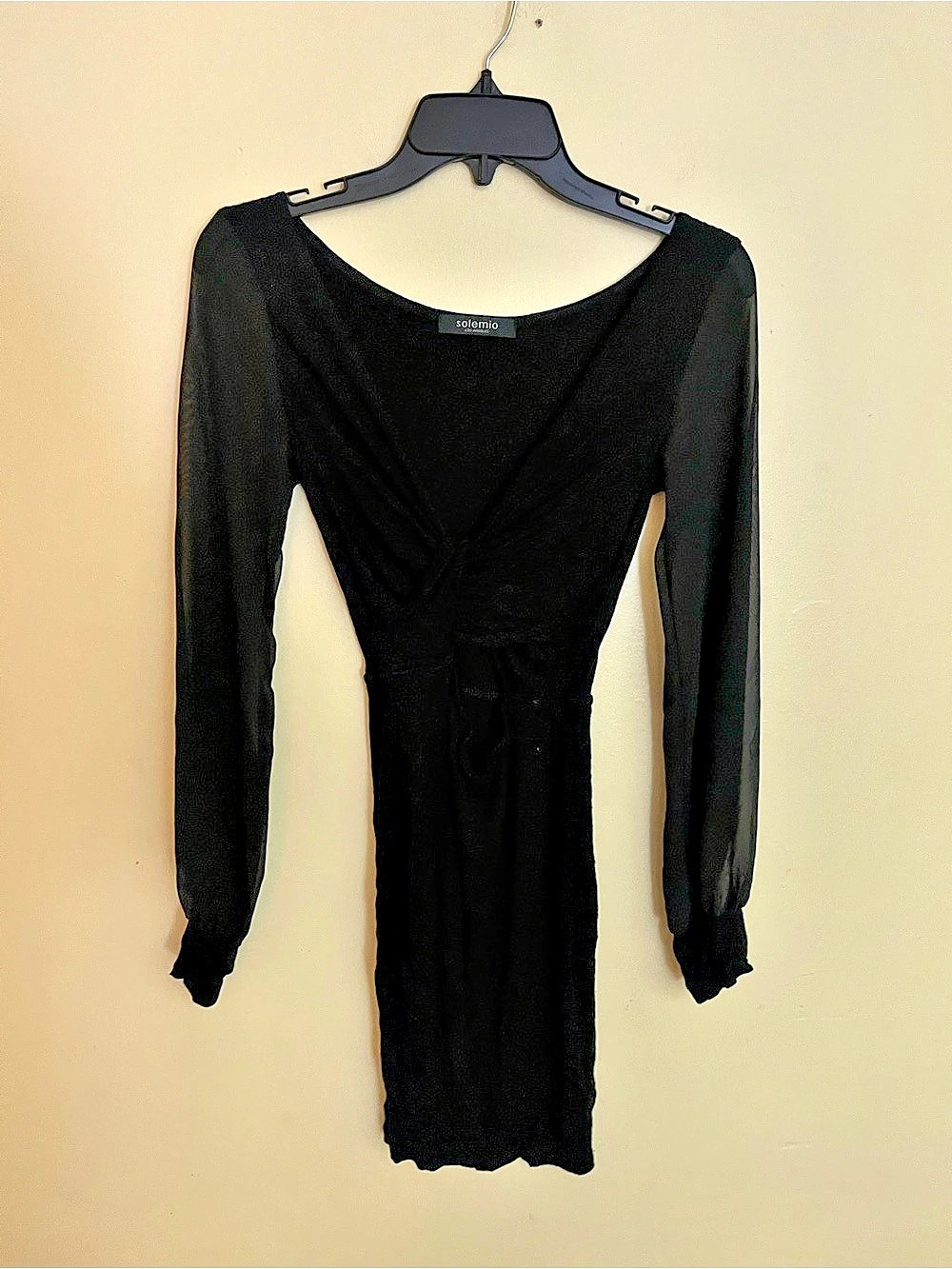 SoleMio Black Long Sleeve Dress Size XS